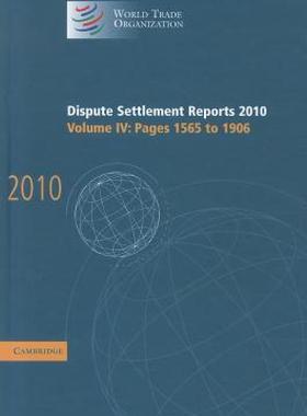 【预售】Dispute Settlement Reports 2010: Volume 4, Pages