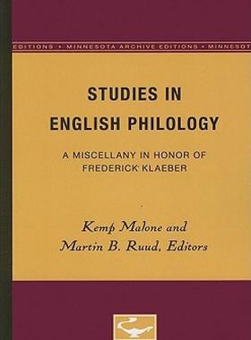 【预售】Studies in English Philology: A Miscellany in Honor