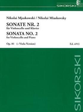 【预售】Miaskovsky: Sonate Nr. 2 fur Violoncello Und