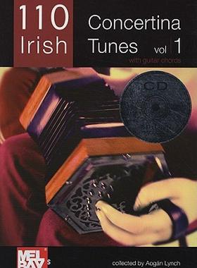 【预售】110 Irish Concertina Tunes, Volume 1: With Guitar