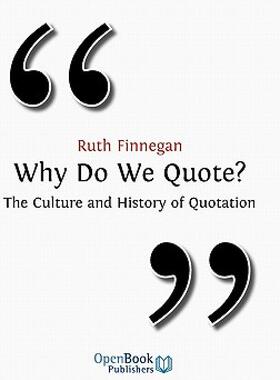 【预售】Why Do We Quote? the Culture and History of