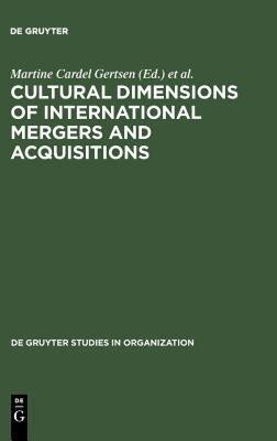 【预售】Cultural Dimensions of International Mergers and