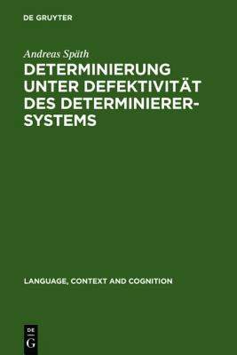 【预售】Determinierung Unter Defektivit T Des