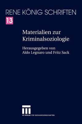 【预售】Materialien Zur Kriminalsoziologie