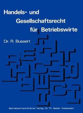 【预售】Handels- Und Gesellschaftsrecht Fur Betriebswirte