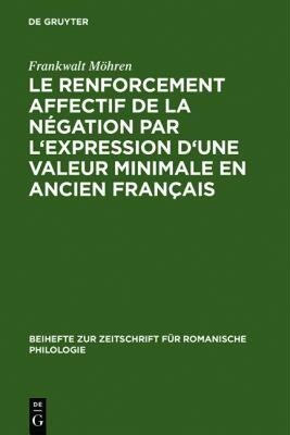 【预售】Le Renforcement Affectif de La Negation Par