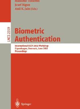 【预售】Biometric Authentication: International Eccv 2002
