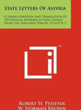 【预售】State Letters of Assyria: A Transliteration and