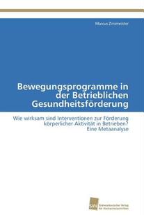 【预售】Bewegungsprogramme in Der Betrieblichen Gesundheitsf