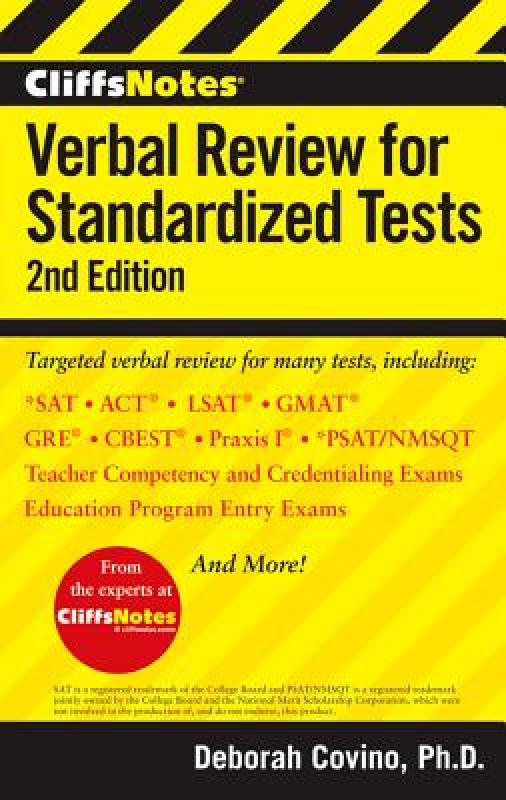 【预售】CliffsNotes Verbal Review for Standardized Tests