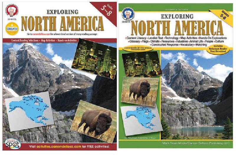 【预售】Exploring North America, Grades 5 - 8