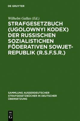 【预售】Strafgesetzbuch (Ugolownyi Kodex) Der Russischen