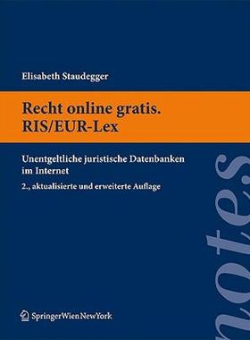 【预售】Recht Online Gratis. Ris/Eur-Lex: Unentgeltliche