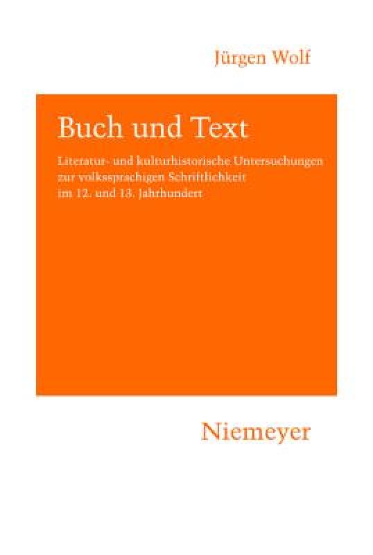 【预售】Buch Und Text: Literatur- Und Kulturhistorische