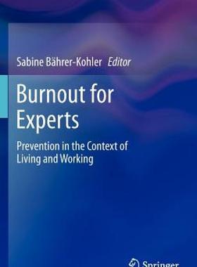 【预售】Burnout for Experts: Prevention in the Context of