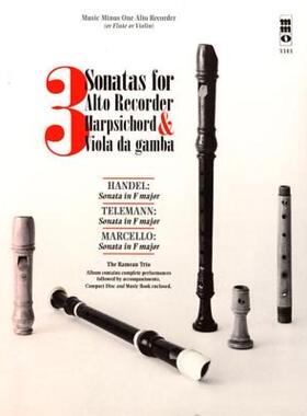 【预售】Three Sonatas: Handel, Telemann & Marcello, Alto