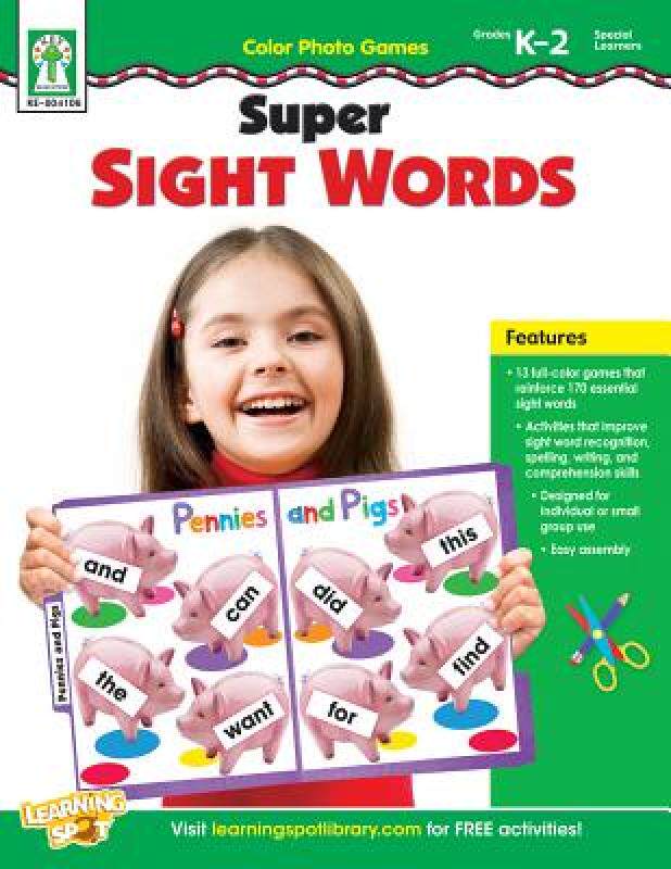 【预售】Color Photo Games: Super Sight Words, Grades K - 2