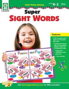 【预售】Color Photo Games: Super Sight Words, Grades K - 2