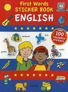 Words Sticker with 预售 Over Packed First English Book