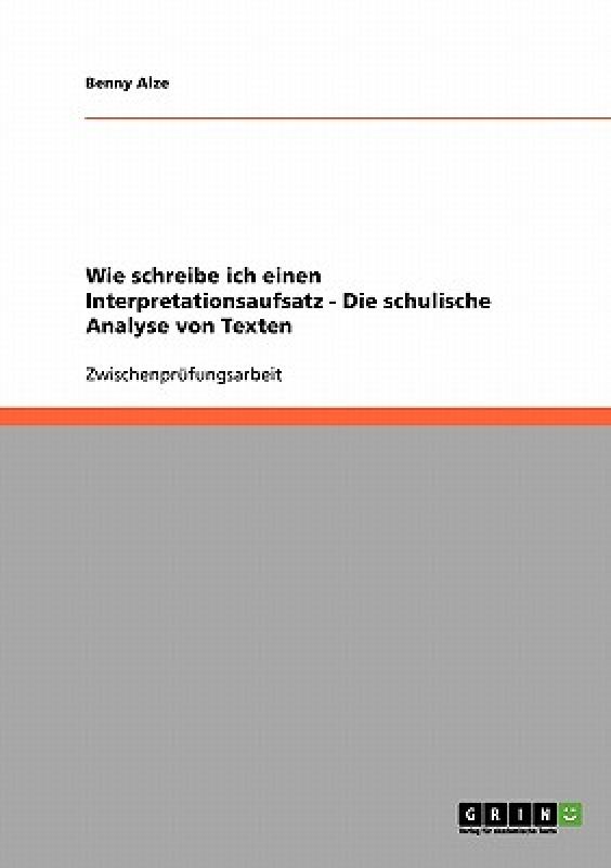 【预售】Wie Schreibe Ich Einen Interpretationsaufsatz - Die - 封面