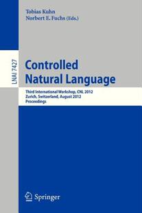【预售】Controlled Natural Language: Third International