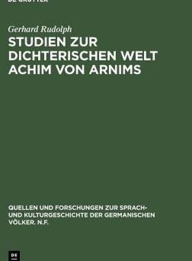 【预售】Studien Zur Dichterischen Welt Achim Von Arnims