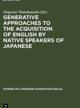 【预售】Generative Approaches to the Acquisition of English