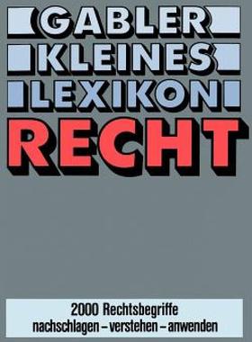 【预售】Gabler Kleines Lexikon Recht: 2000 Rechtsbegriffe