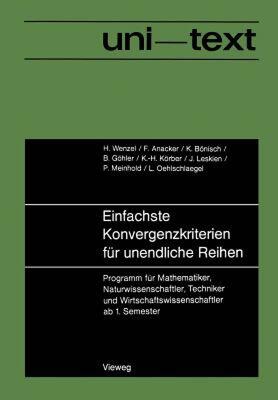 【预售】Einfachste Konvergenzkriterien Fur Unendliche