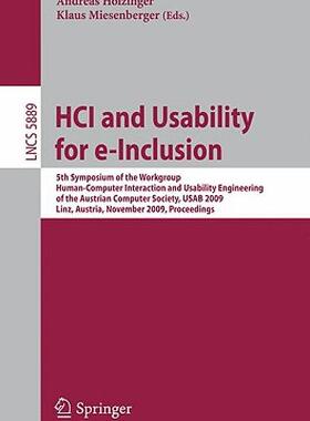 【预售】HCI and Usability for e-Inclusion