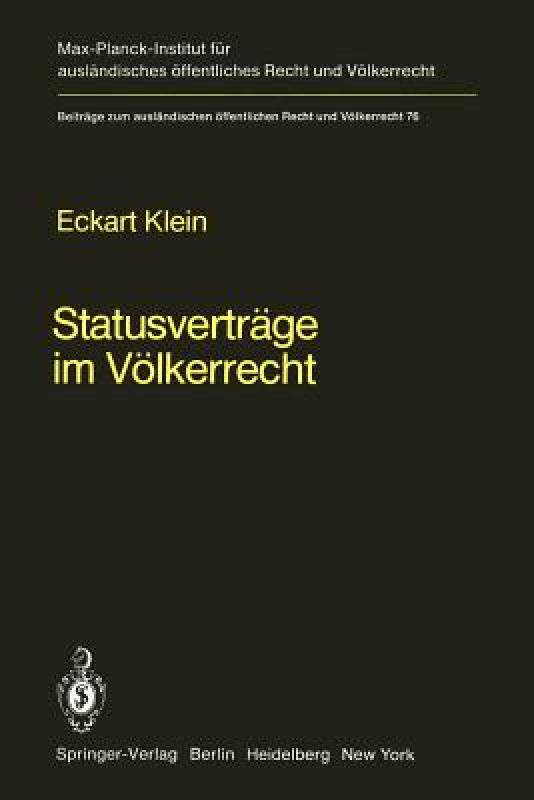 【预售】Statusvertrage Im Volkerrecht: Rechtsfragen