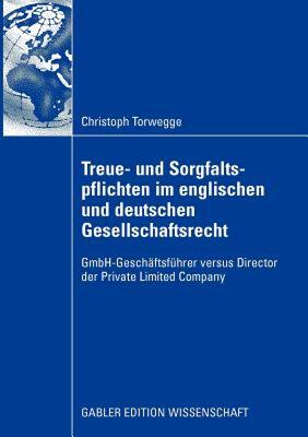 【预售】Treue- Und Sorgfaltspflichten Im Englischen Und