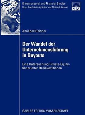 【预售】Der Wandel Der Unternehmensfuhrung in Buyouts: Eine