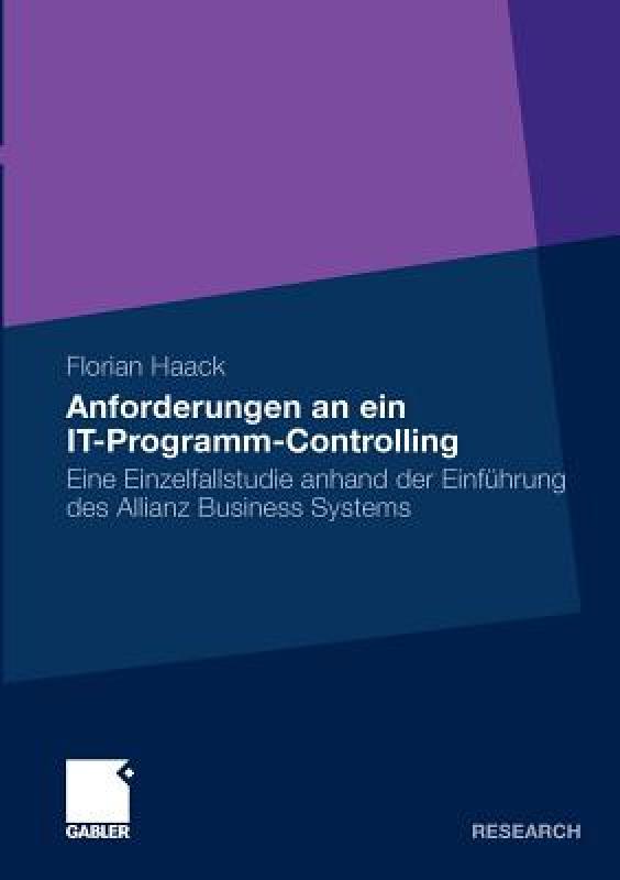 【预售】Anforderungen an Ein It-Programm-Controlling: Eine