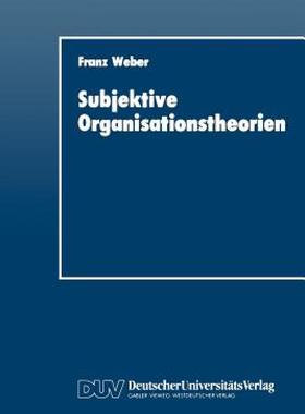 【预售】Subjektive Organisationstheorien