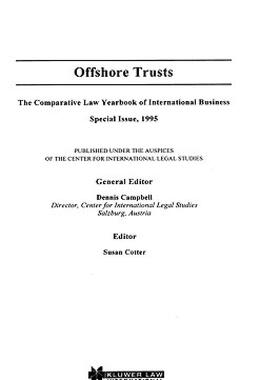 【预售】Offshore Trusts, Comparative Law Yearbook of