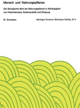 【预售】Mensch Und Nahrungspflanze: Der Biologische Wert Der