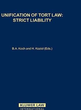 【预售】Unification of Tort Law: Strict Liability