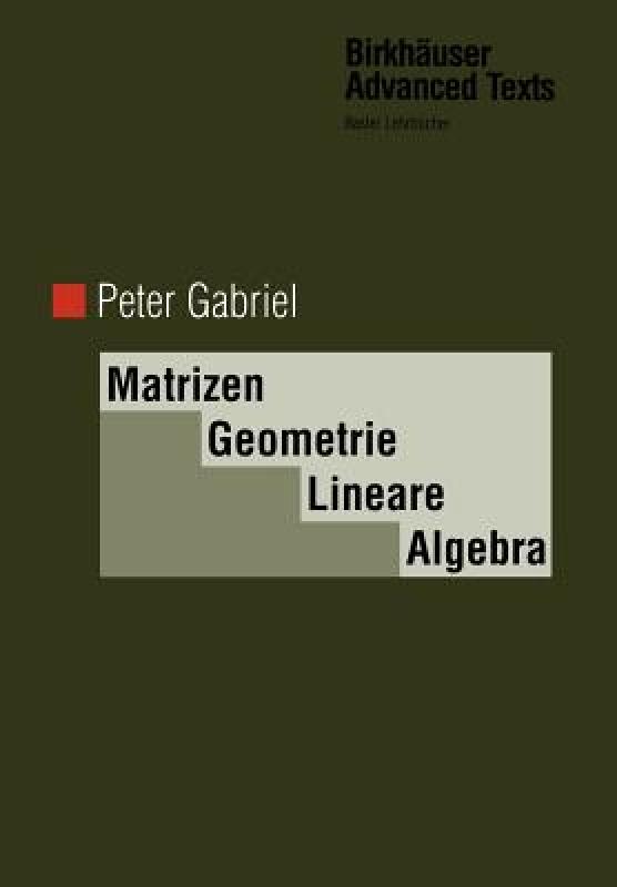 【预售】Matrizen, Geometrie, Lineare Algebra 书籍/杂志/报纸 原版其它 原图主图