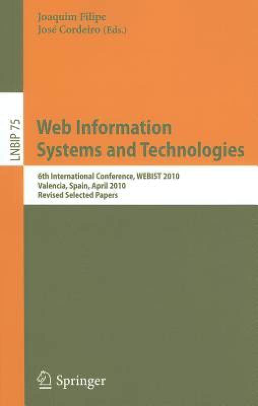 【预售】Web Information Systems and Technologies: 6th
