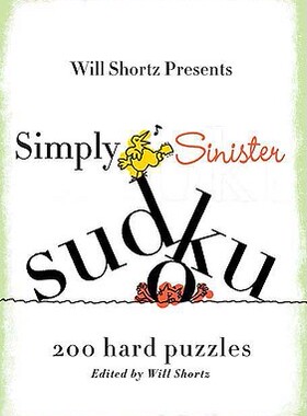 【预售】Will Shortz Presents Simply Sinister Sudoku: 200