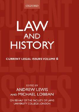【预售】Law and History: Current Legal Issues 2003 Volume 6