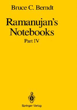 【预售】Ramanujan's Notebooks: Part IV