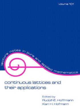 【预售】Continuous Lattices and Their Applications
