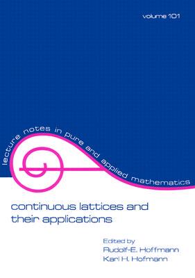 【预售】Continuous Lattices and Their Applications