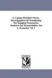 【预售】G. Lejeune Dirichlet's Werke. Herausgegeben Auf