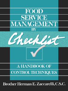 【预售】Food Service Management By Checklist: A Handbook Of