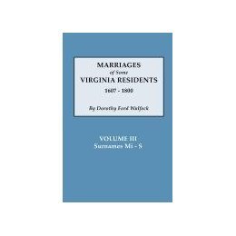 【预售】Marriages of Some Virginia Residents, Vol. III
