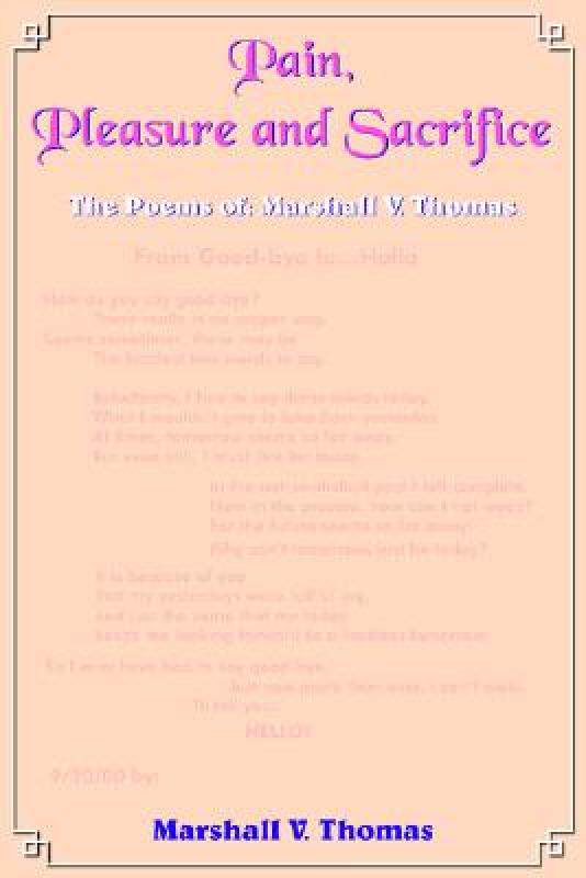 【预售】Pain, Pleasure and Sacrifice: The Poems Of: Marshall