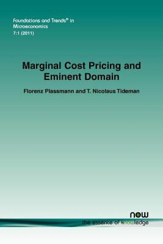 【预售】Marginal Cost Pricing and Eminent Domain